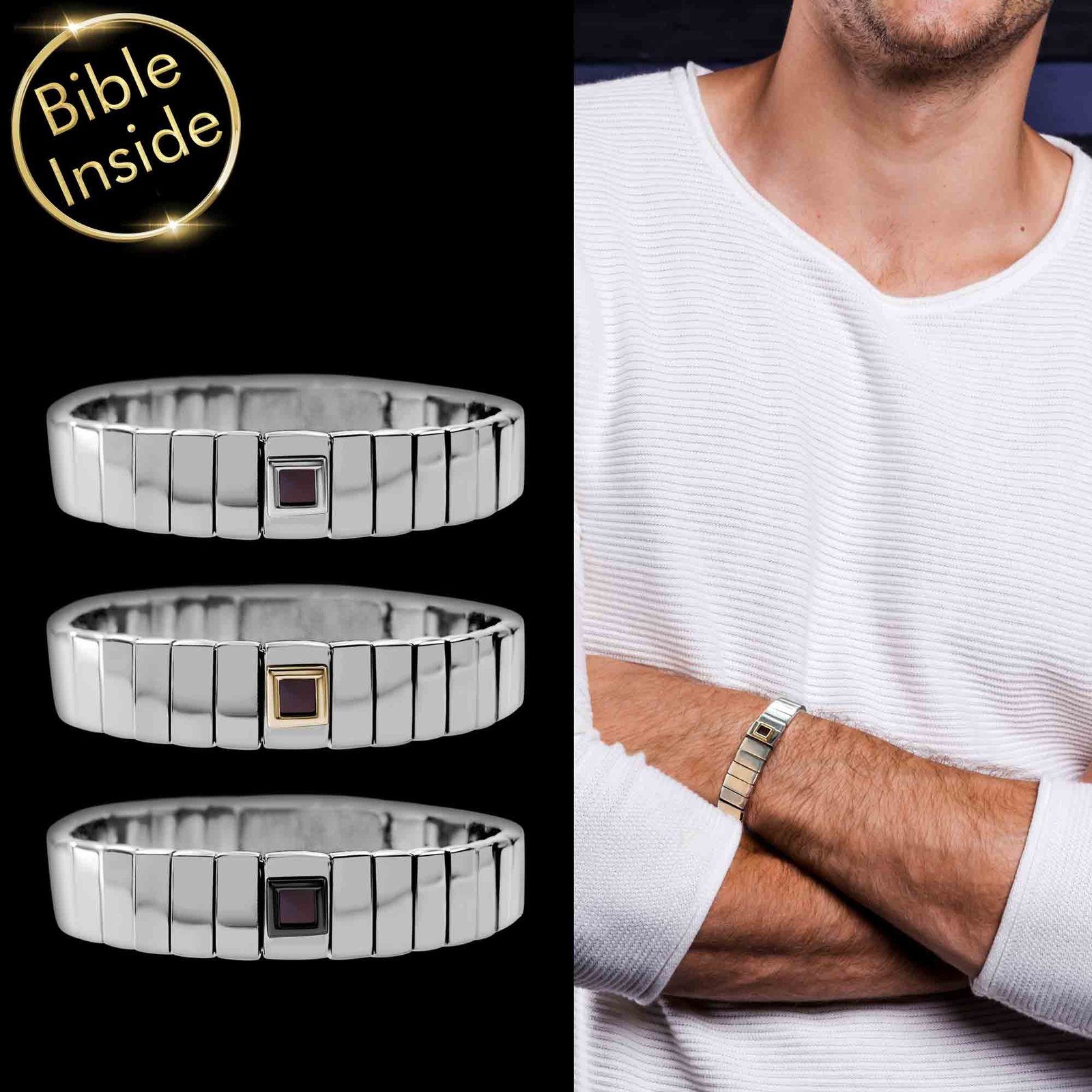 Gold Bracelet Online With Elegant NanoBible Chip for Everyday Faith My Nano Jewelry